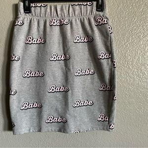 Forever21 Skirt, size Medium, gray/pink